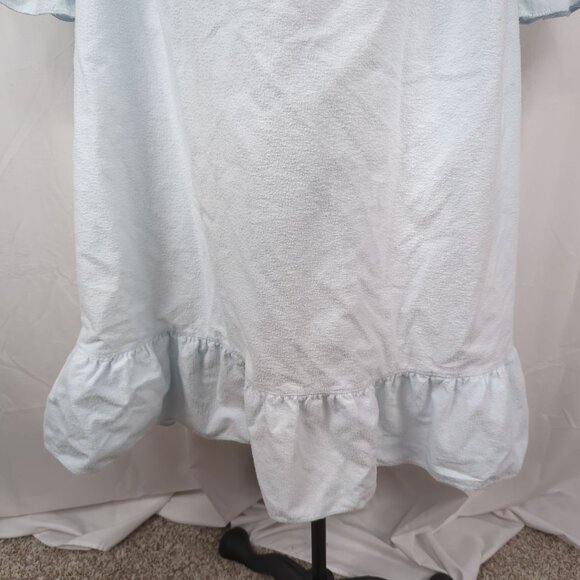 Vintage Victoria's Secret Nightgown X Large Blue Prairie Long Cottagecore - Picture 4 of 11